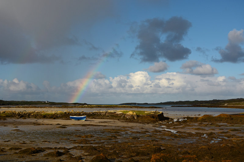 Regenbogen über Omey Island